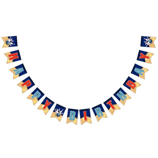 ボーリングハッピーバースデーバナー – バンティングフラグ バンティングフラッグ (全)