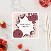 ボーリングハッピーバースデー名紙 スタンダードカクテルナプキン (インサイチュ)