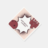 ボーリングハッピーバースデー名紙 スタンダードカクテルナプキン (角)