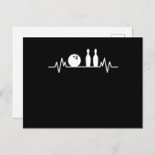 ボーリングハートビートボウリングをする人、 クリケットの投手ピンボーリングプレーヤーギフト ポストカード (正面/裏面)