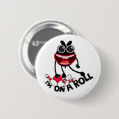 ボーリングバニーピンボタン 缶バッジ (正面&裏面)