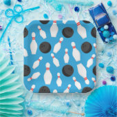 ボーリングバースデーパーティーブルー ペーパープレート (パーティー)