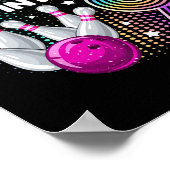 ボーリングバースデーパーティーロールイン9誕生日 ポスター (角)