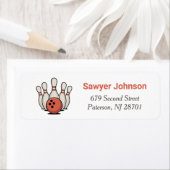 ボーリングバースデーパーティー差出人住所 ラベル (インサイチュ)