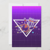 ボーリングバースデーパーティー,ストライクネオンパーティー 招待状 (裏面)