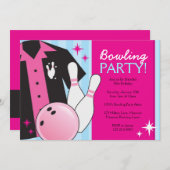 ボーリングバースデーパーティ招待状 招待状 (正面/裏面)