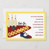 ボーリングバースデーパーティ招待状 招待状 (正面)