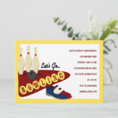 ボーリングバースデーパーティ招待状 招待状 (スタンド正面)