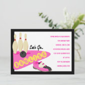 ボーリングバースデーパーティ招待状 招待状 (スタンド正面)