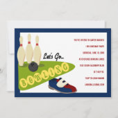 ボーリングバースデーパーティ招待状 招待状 (正面)