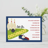 ボーリングバースデーパーティ招待状 招待状 (スタンド正面)