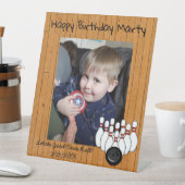 ボーリングパーソナライズされたをテーマにしたハッピーバースデー 台座サイン (インサイチュ)