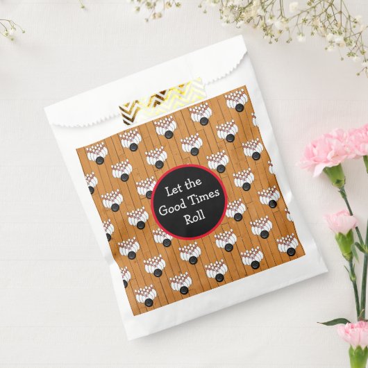 ボーリングパーソナライズされたをテーマにした誕生日 フェイバーバッグ (封をした状態)