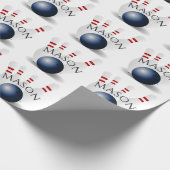 ボーリングパーソナライズされたピンとボール ラッピングペーパー (角)