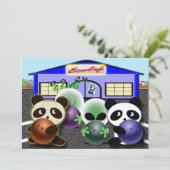 ボーリングパーティの招待状のカスタマイズ 招待状 (スタンド正面)