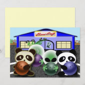 ボーリングパーティの招待状のカスタマイズ 招待状 (正面/裏面)