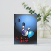 ボーリングパーティの招待状カスタマイズ インビテーションポストカード (スタンド正面)