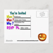 ボーリングパーティの招待状カスタマイズ インビテーションポストカード (裏面)