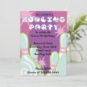 ボーリングパーティの招待状ハッピーバースデー招待状 招待状 (スタンド正面)