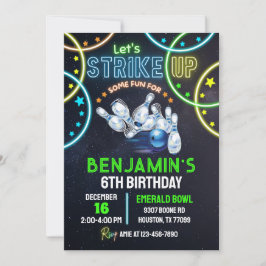 ボーリングパーティの招待状少年はいくつかのおもしろいをストライキ 招待状