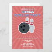 ボーリングパーティの招待状5 招待状 (正面/裏面)