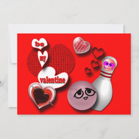 ボーリングパーティの招待状 招待状 (正面)