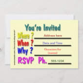 ボーリングパーティの招待状 招待状 (裏面)