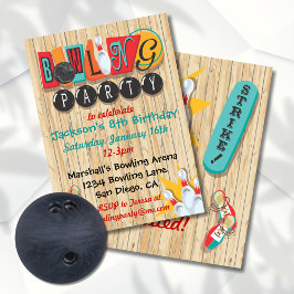 ボーリングパーティの招待状 招待状