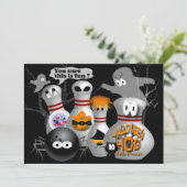 ボーリングパーティの招待状 招待状 (スタンド正面)