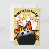 ボーリングパーティの招待状 招待状 (正面)