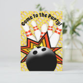 ボーリングパーティの招待状 招待状 (スタンド正面)