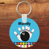 ボーリングパーティーの好意または名前タグKEYCHAIN キーホルダー (正面)