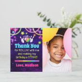 ボーリングパーティーサンキューカード（写真あり） サンキューカード (スタンド正面)