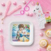 ボーリングパーティーボーイ誕生日 ペーパープレート (パーティー)