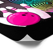 ボーリングパーティーローリン'へ8誕生日ガールボーイ ポスター (角)