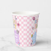 ボーリングパーティー名門私立校風のバーシティパッチ誕生日パーティー 紙コップ (右)