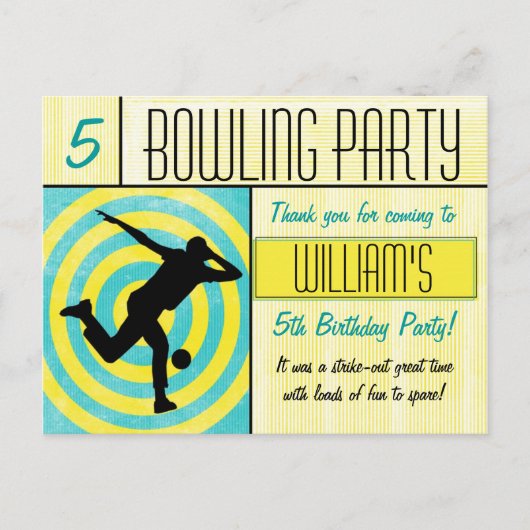 ボーリングパーティー有償はがき ポストカード (正面)