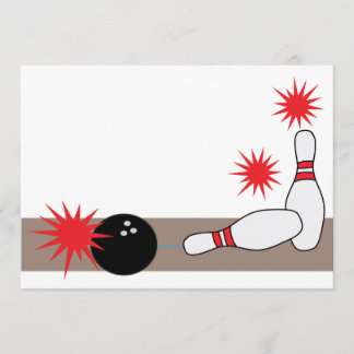 ボーリングパーティー空白の招待状 招待状