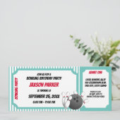 ボーリングパーティー誕生日チケット 招待状 (スタンド正面)