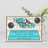 ボーリングパーティー誕生日招待状 招待状 (スタンド正面)