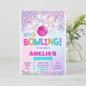 ボーリングパーティー誕生日招待状 招待状 (スタンド正面)