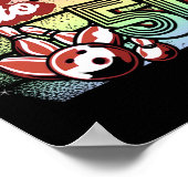 ボーリングパーティー転がの50へのボーリング誕生日 ポスター (角)