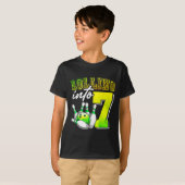 ボーリングパーティー転がズインズ7誕生日ガールズボ Tシャツ (正面フル)