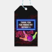 ボーリングパーティー、宇宙ボーリング、ボーリング誕生日 ギフトタグ (正面)