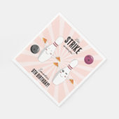 ボーリングピザストライクアップいくつかのおもしろい子供の誕生日 スタンダードランチョンナプキン (角)