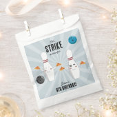 ボーリングピザストライクアップいくつかのおもしろい子供の誕生日 フェイバーバッグ (クリップ留めされた状態)