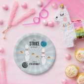 ボーリングピザストライクアップいくつかのおもしろい子供の誕生日 ペーパープレート (パーティー)