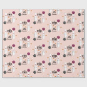 ボーリングピザストライクアップいくつかのおもしろい子供の誕生日 ラッピングペーパー (フラット)