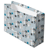 ボーリングピザストライクアップいくつかのおもしろい子供の誕生日 ラージペーパーバッグ (正面アングル)