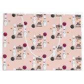 ボーリングピザストライクアップいくつかのおもしろい子供の誕生日 ラージペーパーバッグ (裏面)